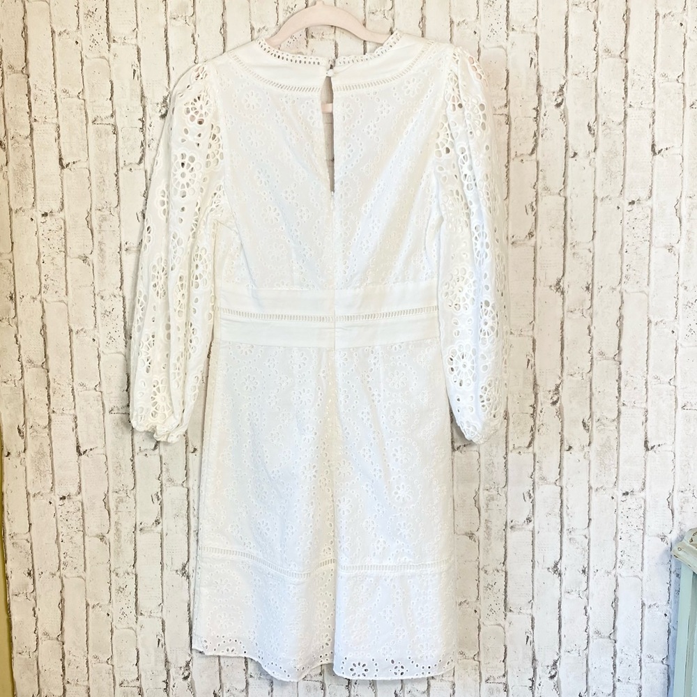 NWT Banana Republic white eyelet puff sleeve dress - Picture 9 of 13